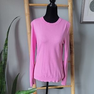 Banana Republic Pink Silk-Cashmere Crewneck Sweater
